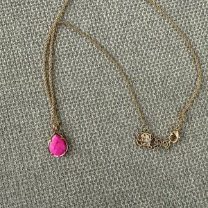 Kendra Scott Gold and Pink Necklace Minimalist Design